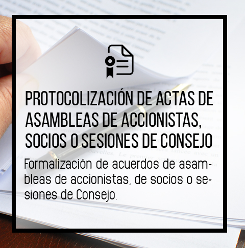 Protocolización de actas de asambleas